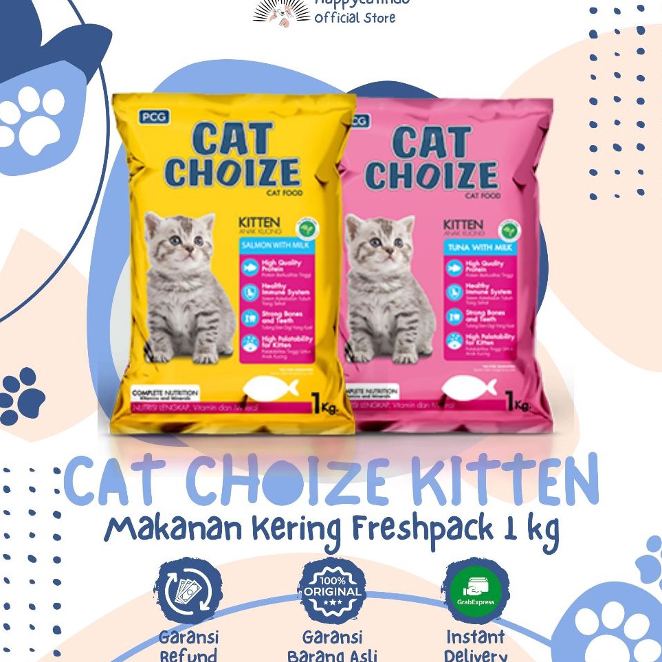 Super Grosir Makanan Kering Dry Cat Food CAT CHOIZE 1 KG Kemasan Freshpack