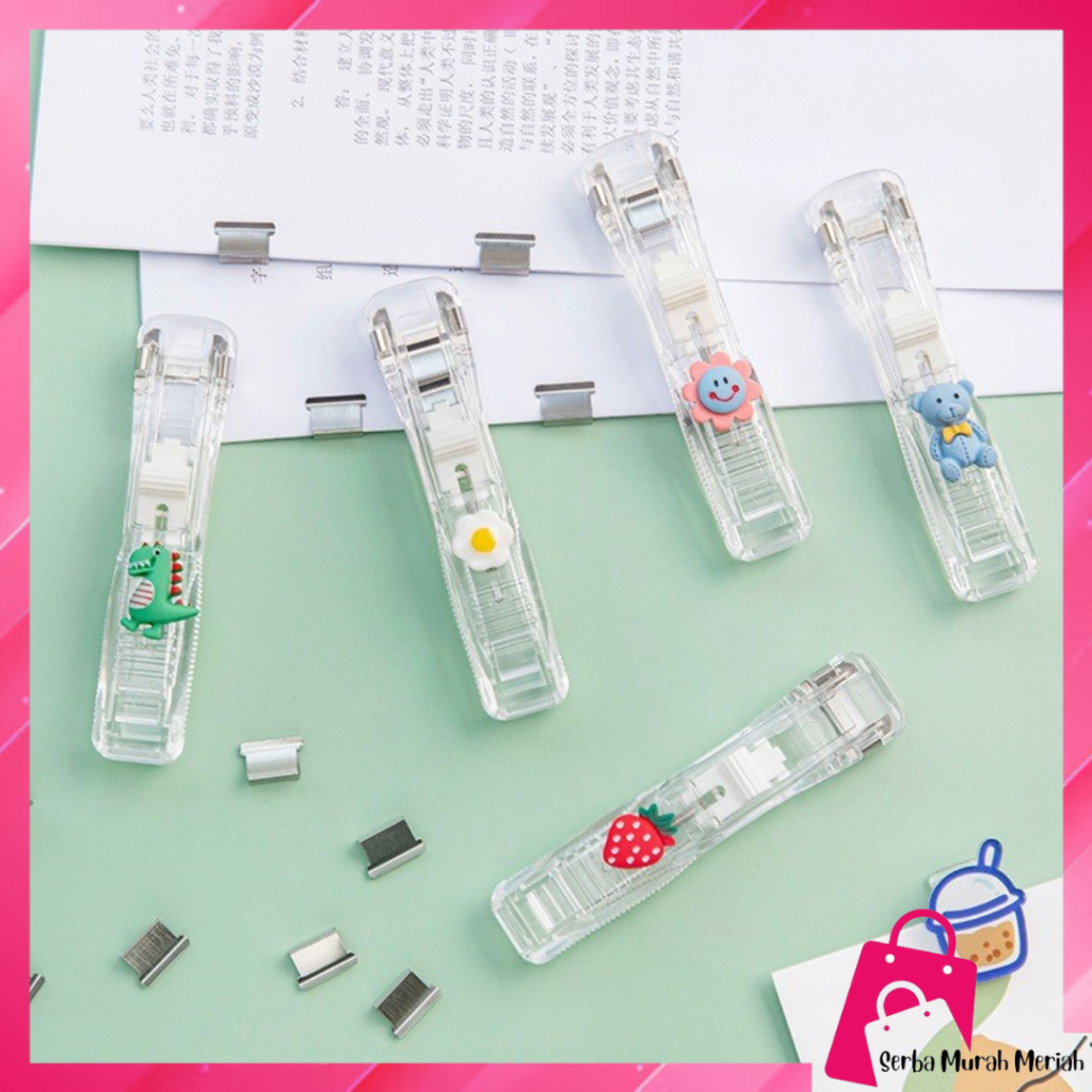 

SMM Kliper Penjepit Kertas Stapler Dorong Paper Clips Poratble Stainless Steel Staples Otomatis