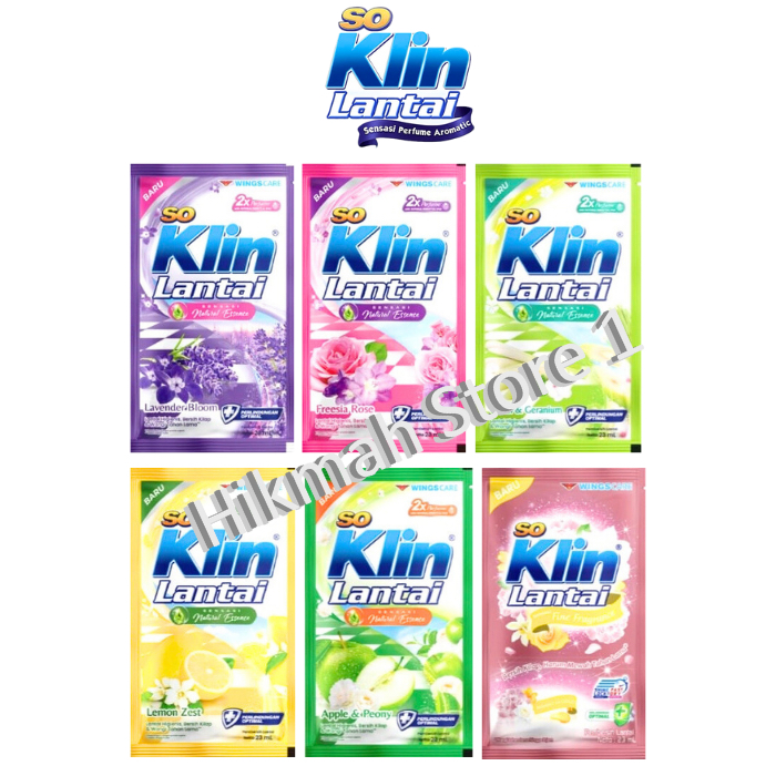 Soklin Lantai 25ml (1 Renceng 12 Sachet) / So Klin Lantai Rencengan