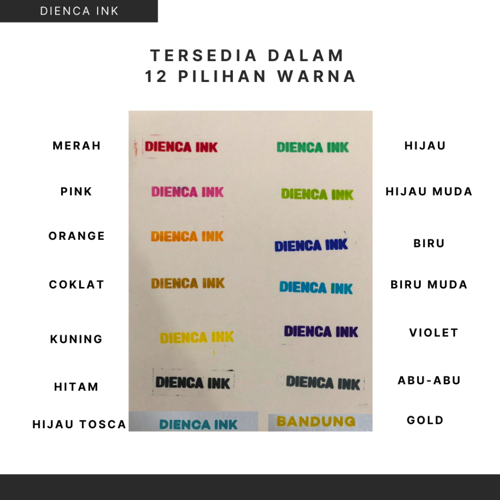 

Dienca Flash Stamp Ink - Tinta Stempel 500ml PART 1
