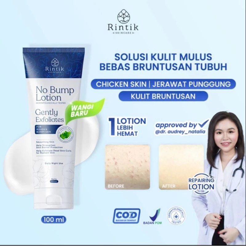 Rintik No Bump Lotion Badan Penghilang Jerawat Punggung Chicken Skin Cream Acne Body Lotion