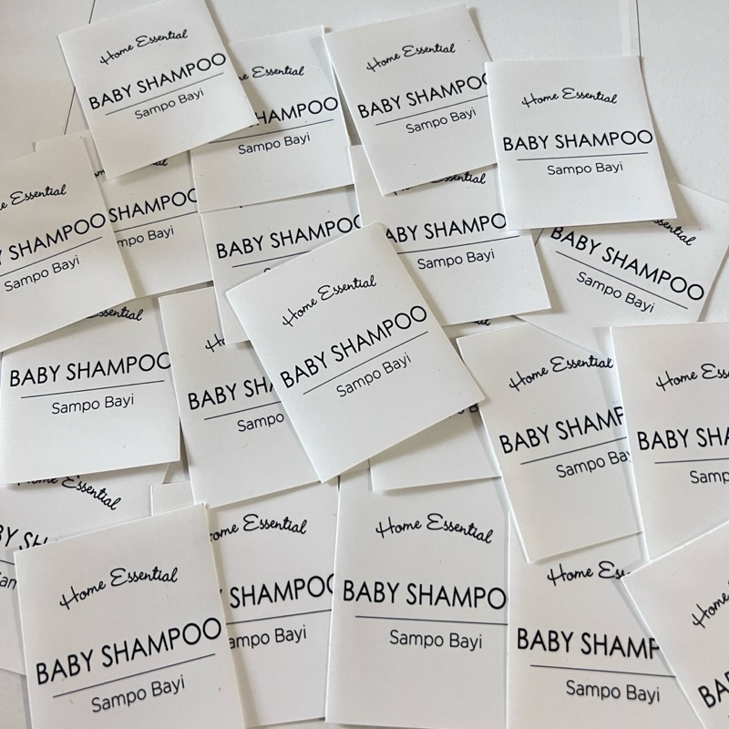 

STIKER SAJA TULISAN NEW HARGA PER PCS . label laundry botol refill tempat sabun cair aesthetic waterproof estetik