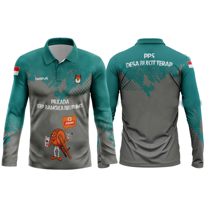 baju pps pilkada 2024 pemilu lengan panjang kpps fllprinting custom nama|kaos pps peniatia pemunguta