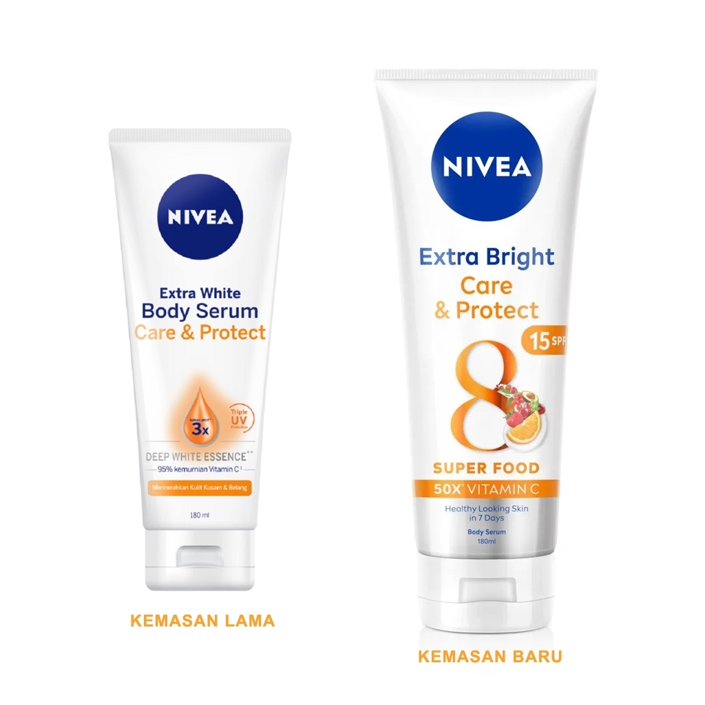 NIVEA Body Serum Extra Bright Care & Protect 180ml | NIVEA CARE & PROTECT BODY SERUM