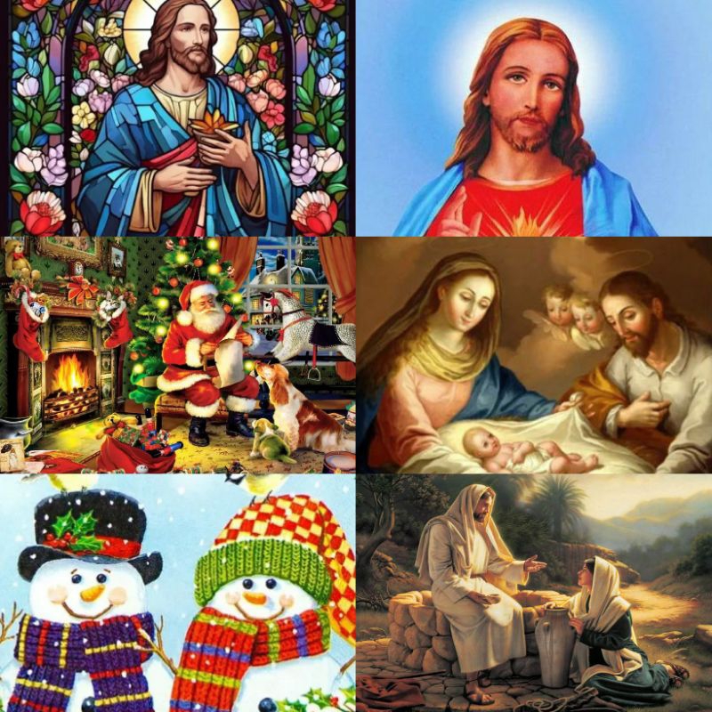 5D DIAMOND PAINTING FULL DRILL ROUND 30x40CM / LUKISAN TUHAN YESUS JESUS LUKISAN BERLIAN KRISTIK