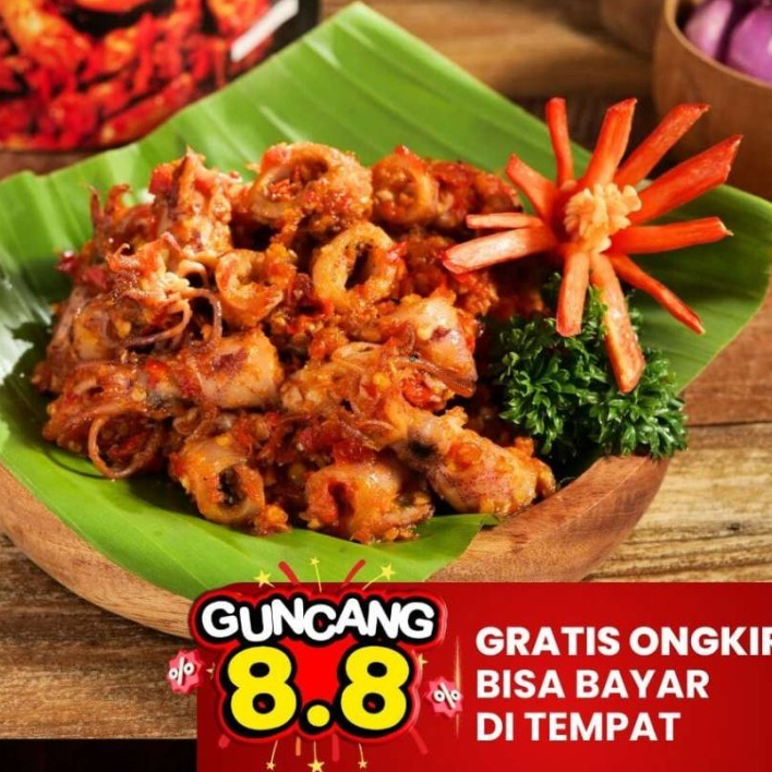 

PROMO 2 BUNGKUS SAMBEL CUMI POTONG TANPA PENGAWET KEMASAN SACHET 25 gr