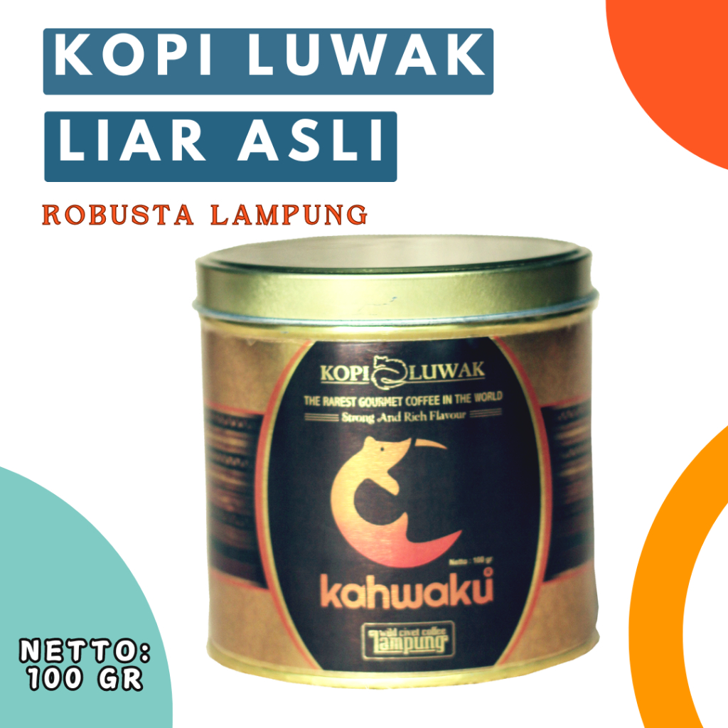 

Kopi Luwak Liar Asli Lampung 100gr Roasted & Bubuk Robusta Hadiah Mewah Edisi Eksklusif dalam Kaleng