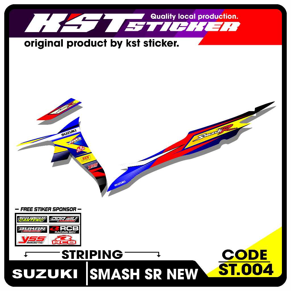 Striping Smash New Sr - Sticker Striping Suzuki Smash New Sr. ST 004