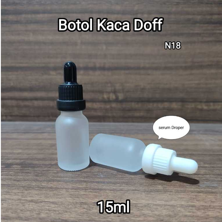 Botol Serum Skincare Essence Dropper Pipet Kaca Clear Botol Kaca Doff 15ml Botol Kosong Refill Oil S