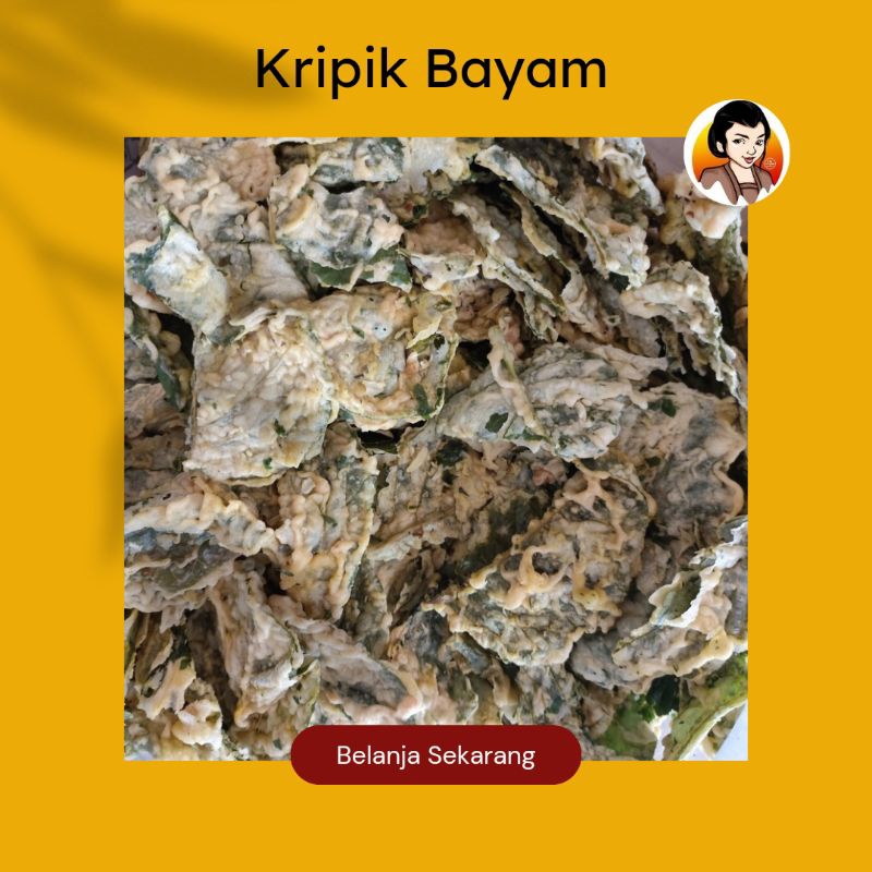 

KERIPIK BAYEM ASLI/ CAMILAN MAK'E/ CEMILAN KRIPIK BAYAM/ CAMILAN KERIPIK BAYEM/ JAJANAN KERIPIK BAYEM/ SNACK KILOAN