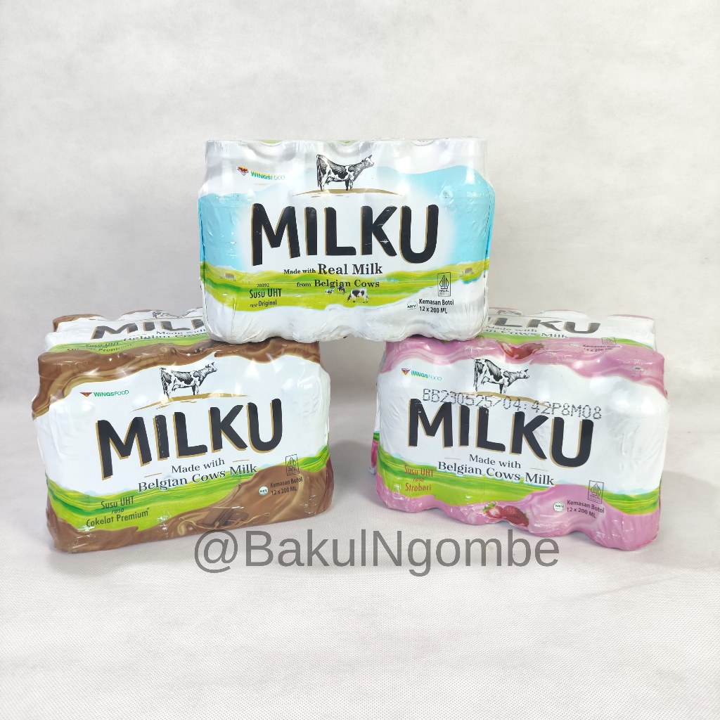 

MILKU COKLAT/STROBERI/ORIGINAL 200Ml 1 pack isi 12 botol