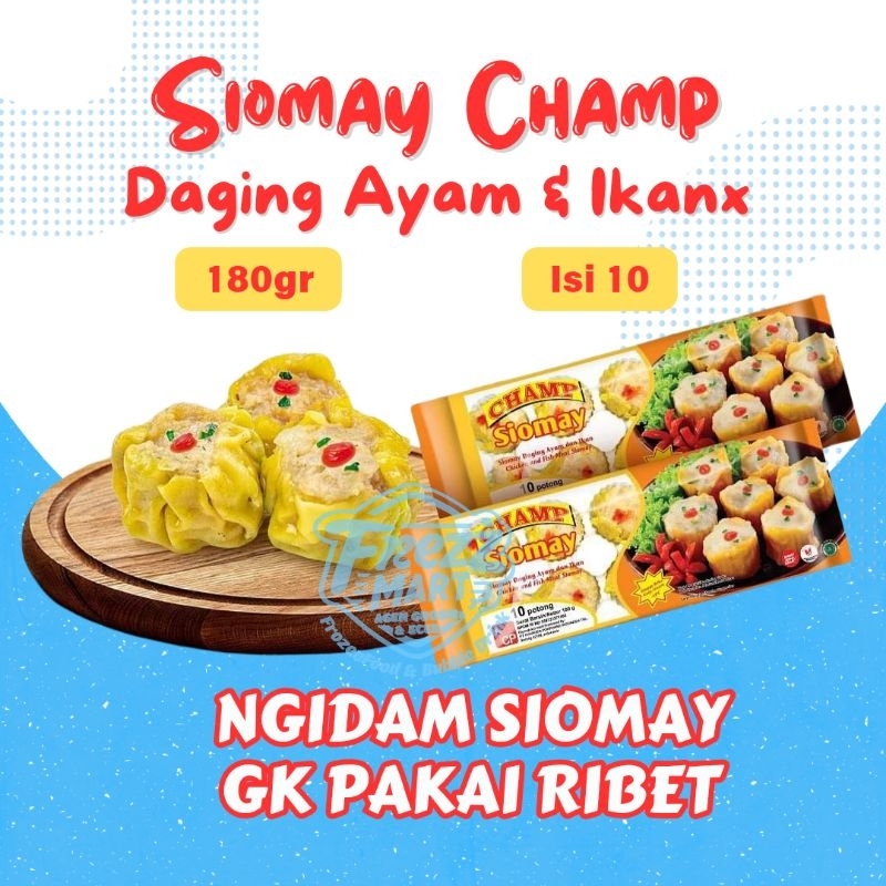 

Siomay Champ isi 10 180gr Daging Ayam dan Ikan Chicken and Fish Meat