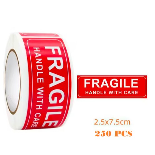 

Stiker FRAGILE MERAH Fragile Sticker Handle With Care