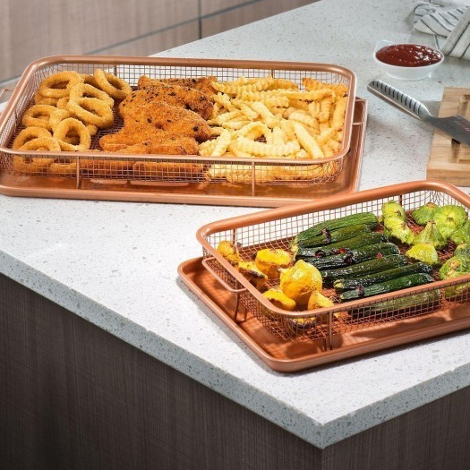 Wweishop Peniris Makanan / Cooper Crisper Tray / Baking Tray / Oven Tray / Peniris Minyak / Crisper