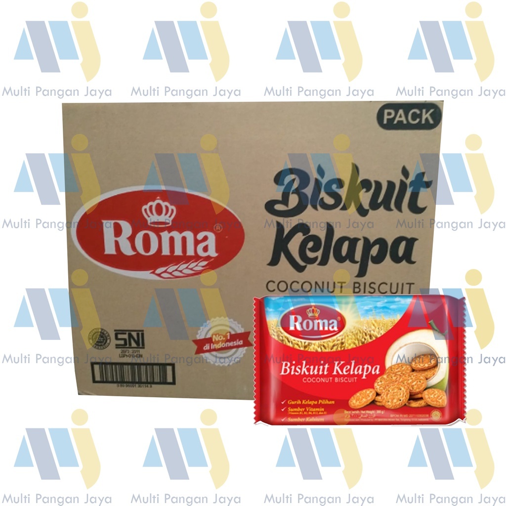 Softcookies_ Biskuit Roma Kelapa 300 Gram 4X7 () 1 Karton / Dus