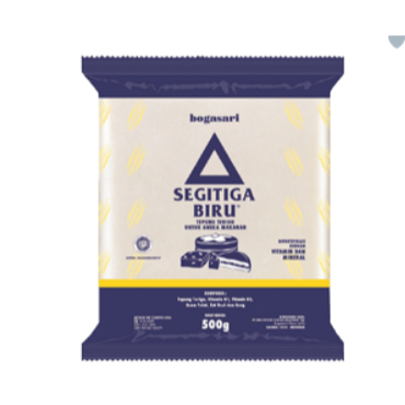 

Tepung terigu Segitiga Biru kemasan pabrik 500 gr