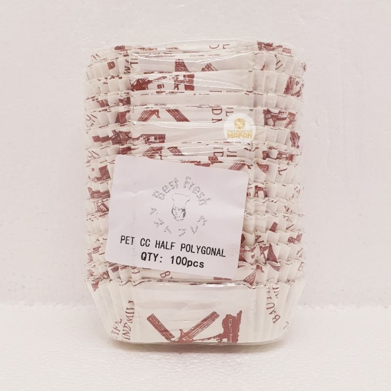 PAPER CUP CASES POLYGONAL CAKE OVAL 200PCS | PAPER CUP LAMINASI OVAL 200PCS