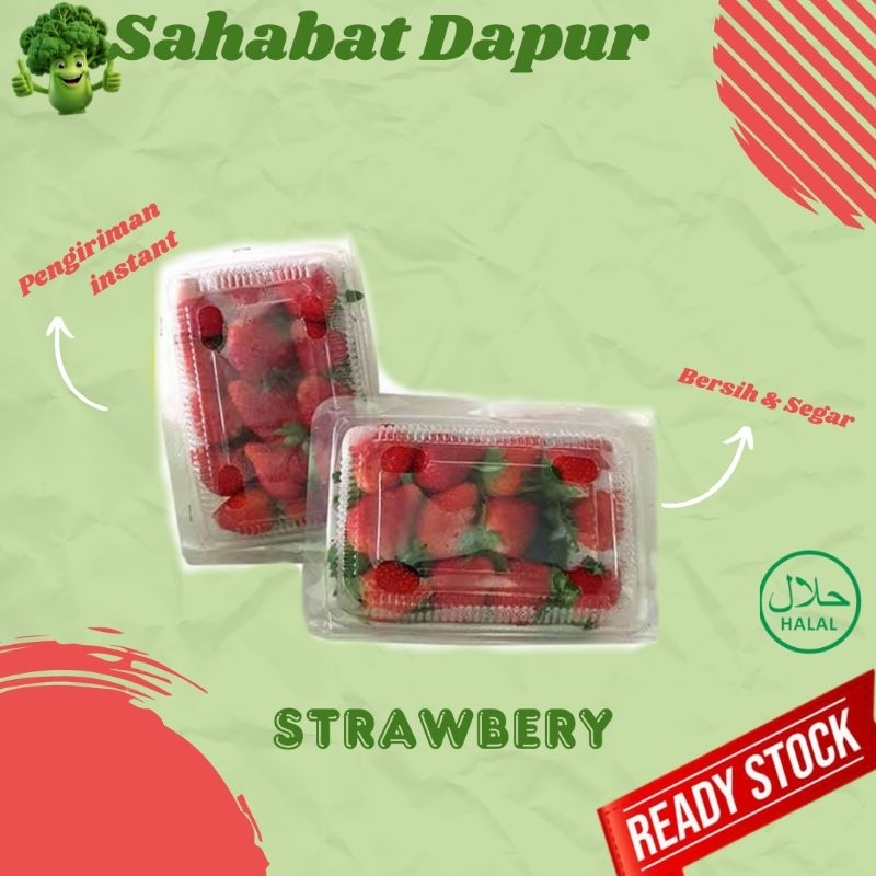 

Buah Strawberry per pack/ strawberi/ strawbery - buah segar - Sahabat dapur Delivery