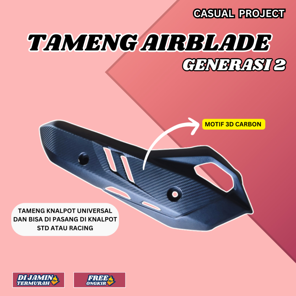 TAMENG KNALPOT AIRBLADE COVER KNALPOT AIRBLADE UNIVERSAL CMS 1 DR SOUND VARIO  NMAX PCX BEAT VIETNAM