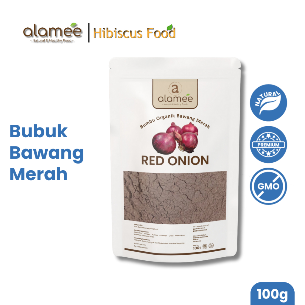 

ALAMEE Bawang Merah Bubuk Red Onion Powder Bumbu Dapur Organik Masak Tanpa Campuran 100g