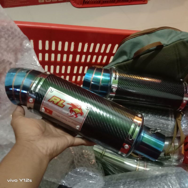 Knalpot racing red leo inlet 50 mm| silincer red leo d 50mm