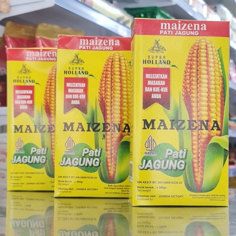

Super Holland Maizena Pure 500gr/Maizenq Super Holland/Corn Starch/Pati Jagung/Pengental Masakan/Pengental Fla/Bahan Buat Fla