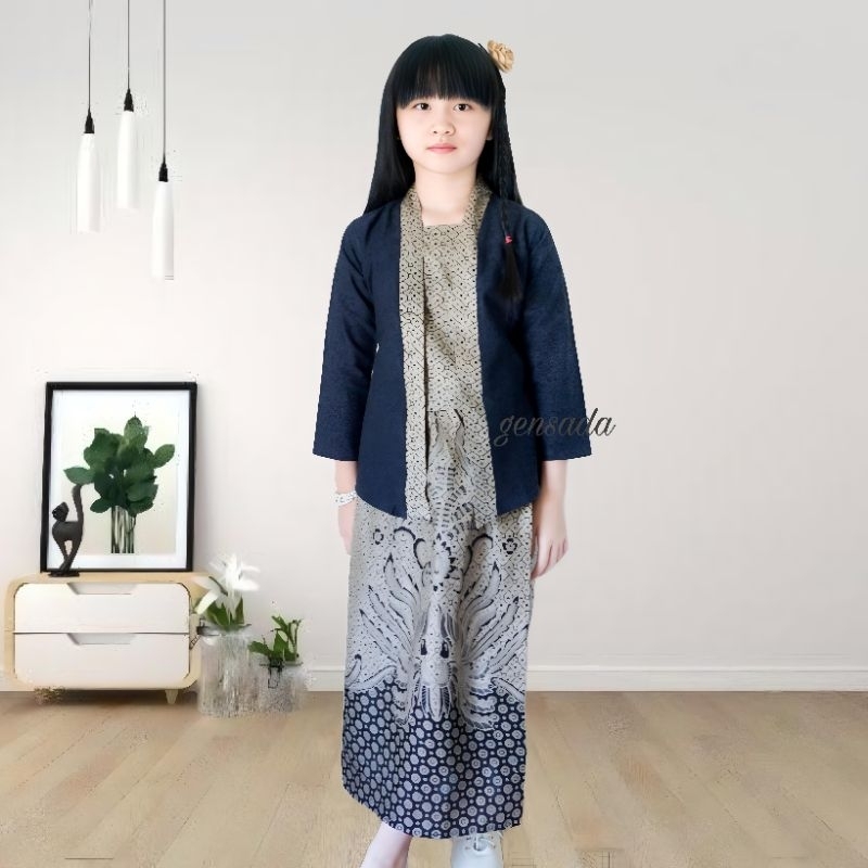 Baju Adat Kebaya SETELAN Anak KARTINI /KARTINI LENGAN Panjang ROK batik Original/Baju ENCIM Anak TKj