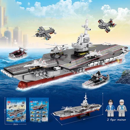 ASEMKAJKT - Mainan Block Anak DIY Assemble Building Blocks Kapal Model Kapal Pesiar Hadiah Anak-anak