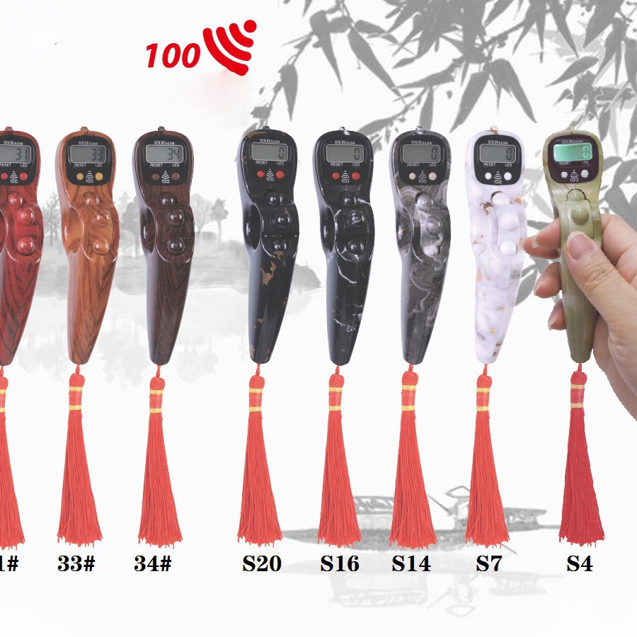 HANYA DI Tasbih Digital LED  Alarm Kayu Marble  Tasbih Kayu Marble Bunyi 1 Model 236