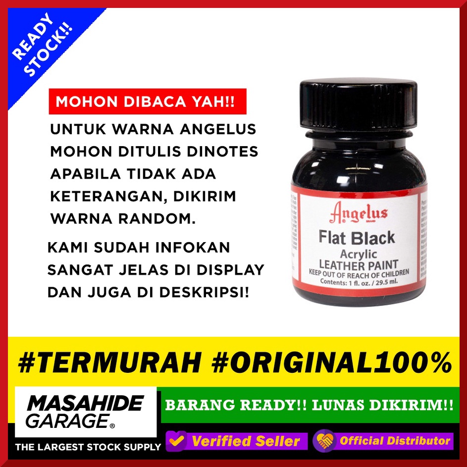 

KILAT SUPER TERMURAH Angelus Acrylic Leather Paint 1oz 3ml CAT SEPATU Made in USA