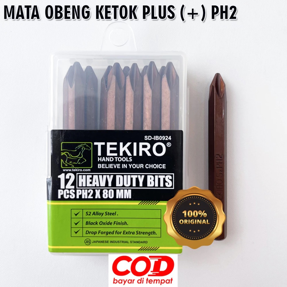 MATA OBENG KETOK /TEKIRO MATA OBENG KETOK PLUS (+) PH2 / HEAVY DUTY IMPACT BIT ORIGINAL ECER