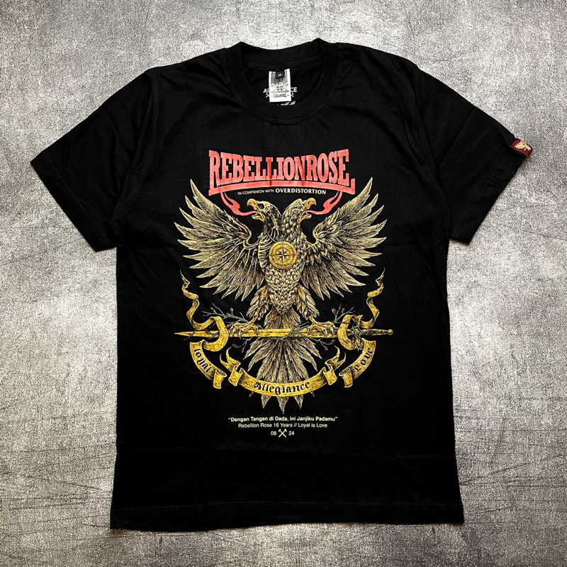 GNOBMEL MERCH TSHIRT REBELLION ROSE X OVER DISTORTION - TANGAN DI DADA Official Merchandise KAOS PRI