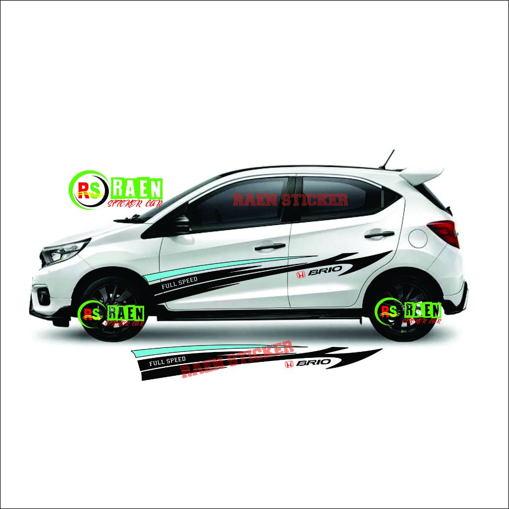 stiker list cutting sticker side body mobil honda brio yaris agya jazz stiker full speed terbaru