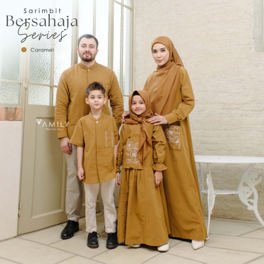 READY STOCK - GAMIS MOM BERSAHAJA SERIES AMILY HIJAB SARIMBIT FAMILY SYARI FAMILY SET CANTIK COUPLE 