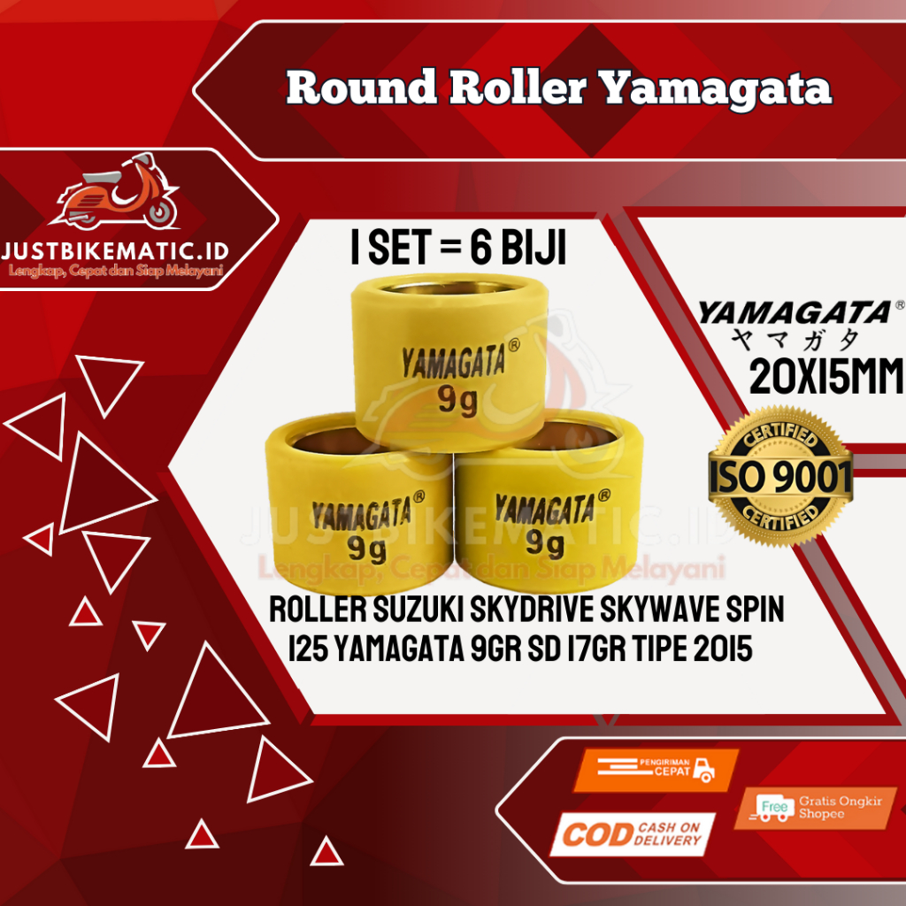Round Roller Suzuki Skydrive Skywave Spin 125 cc 7 gr 9 gr 10 gr 11 gr 12 gr 13 gr 14  gr 15 gr 17 g