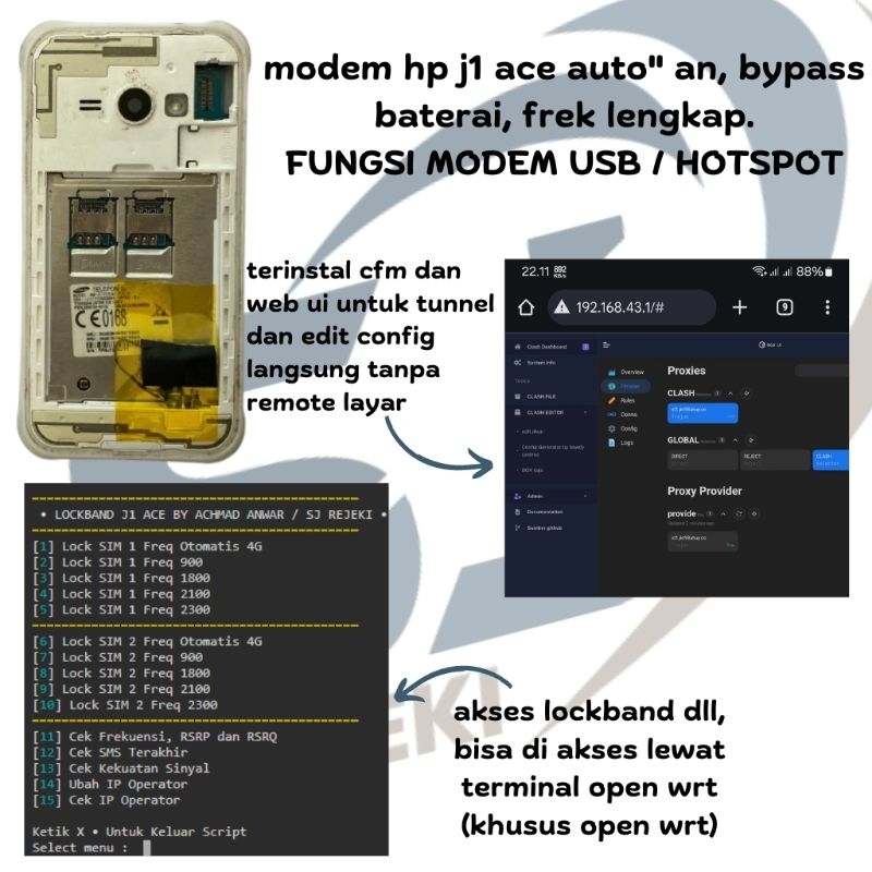 Modem HP Samsung J1 Ace 4G