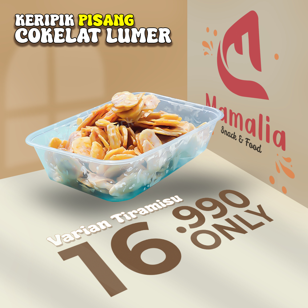 

Keripik Pisang Lumer Varian Tiramisu 160g - Mamalia Snack