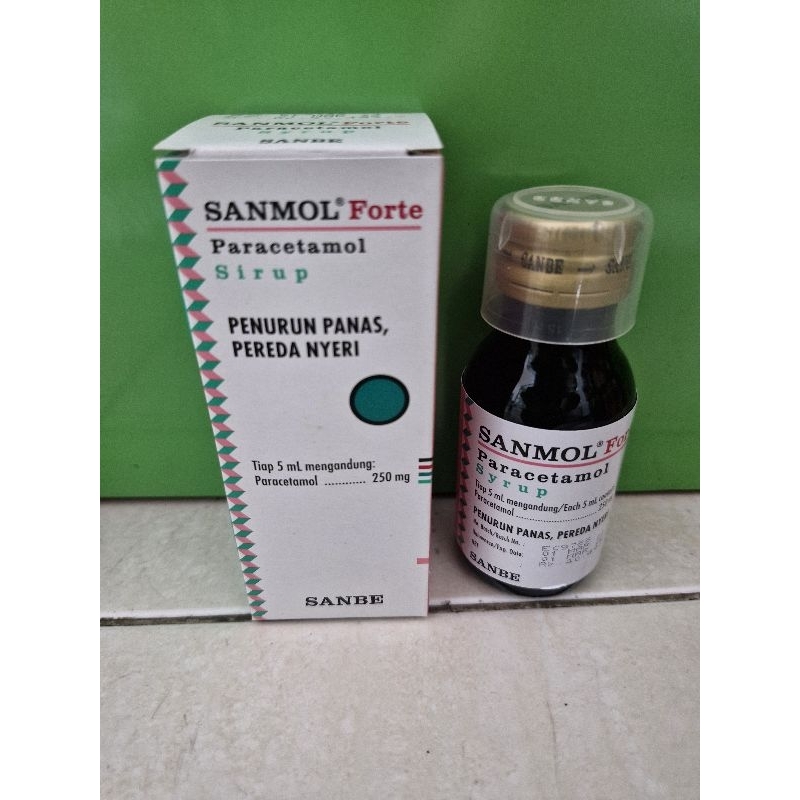 SANMOL FORTE SYRUP 60ML - Obat Penurun Demam Anak