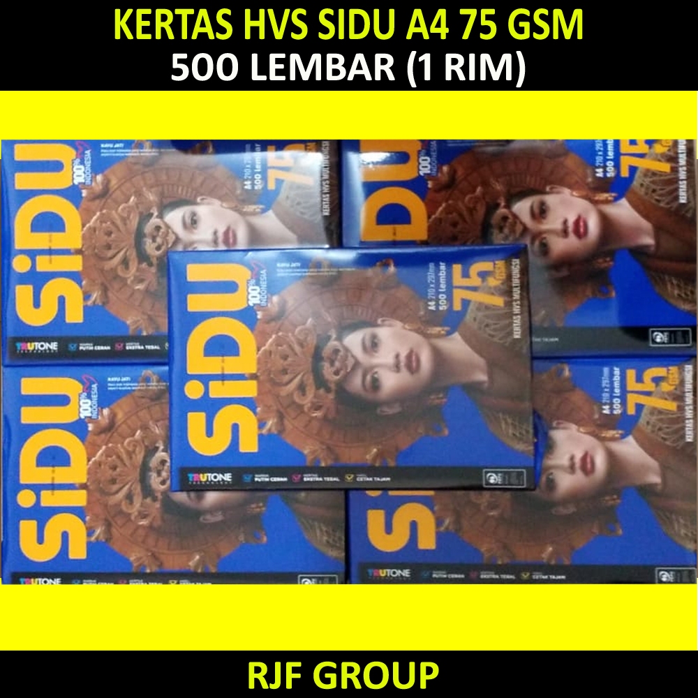

KERTAS HVS A4 75 GSM SiDU 500 LEMBAR