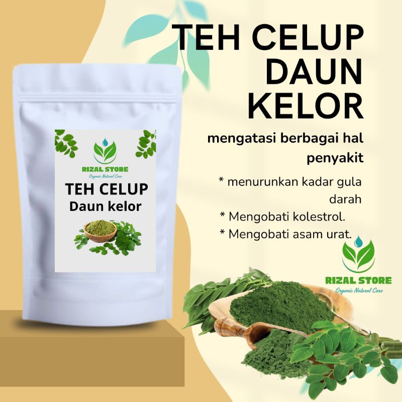 

teh celup daun kelor asli murni isi 10 bag teh herbal untuk kesehatan tubuh