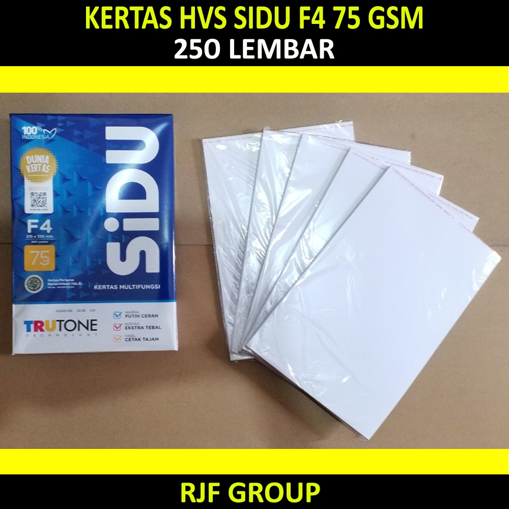 

KERTAS HVS SIDU F4 75 gsm 250 LEMBAR