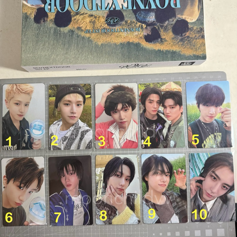 Boynextdoor Official Photocard WHO WHY HOW Leehan Sungho Jaehyun Taesan Woonhak Riwoo BND Bonedo REA