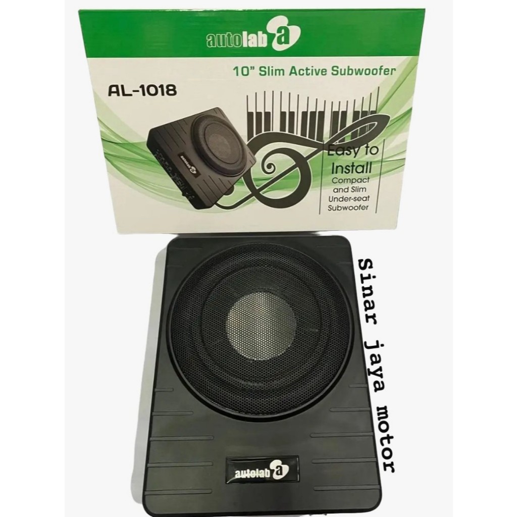 Subwofer kolong AUTOLAB AL-1018 Subwofer Aktif Kolong underseat Slim Mobil Speaker Mobil