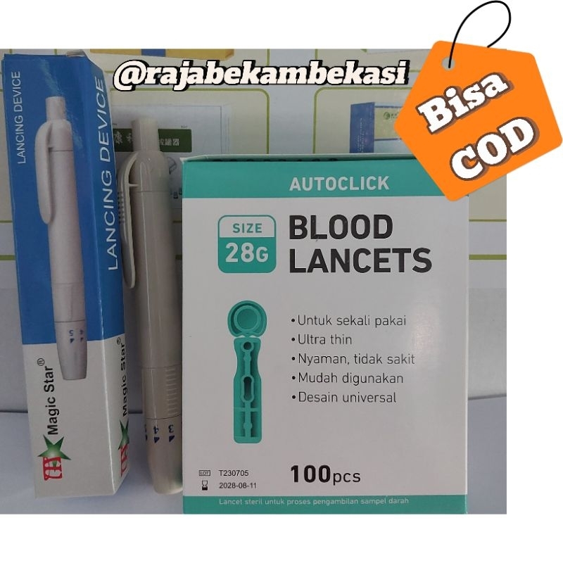 Paket Pen Bekam Jarum Onemed Dan Lancing Bekam Pena Magicstar