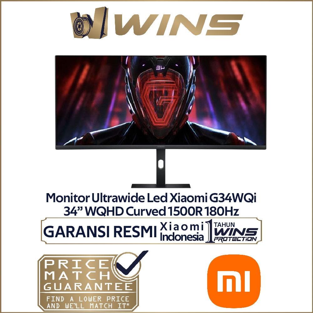 Xiaomi G34WQI Mi Monitor 34" WQHD Ultrawide 180Hz Curved Gaming