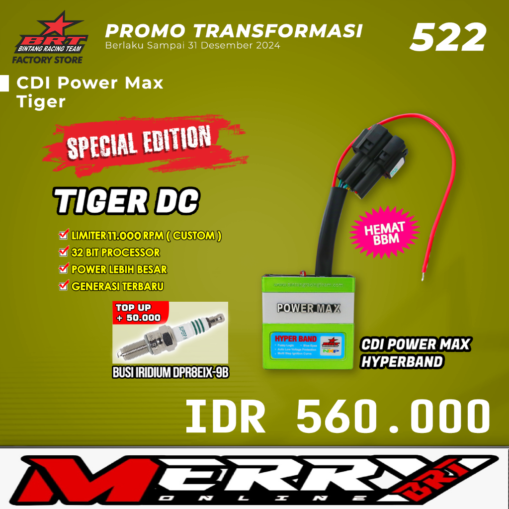 Cdi BRT Powermax Hyperband Honda Tiger DC KCJ LIMITER 11.000rpm