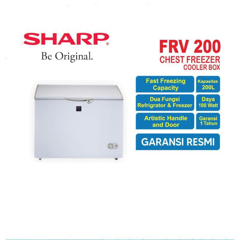 Chest Freezer Box SHARP 200 Liter FRV-200