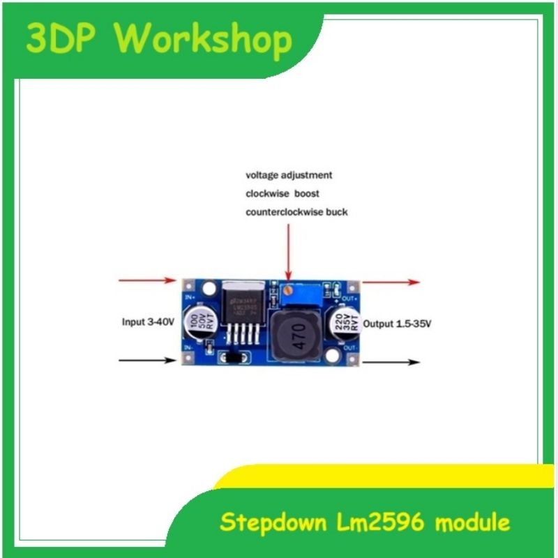 Lm2596 step down module dc-dc adjustable