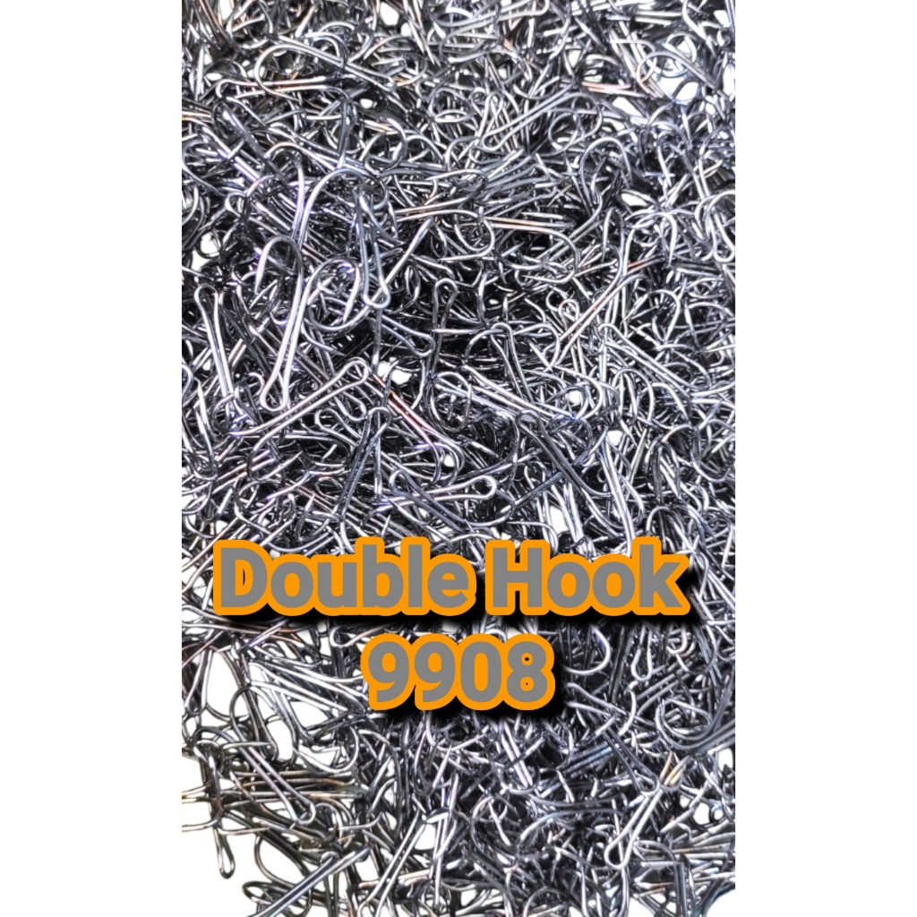 DOUBLE HOOK 9908 DOUBLE HOOK 4# 1# & 1/0  Isi 50 pcs