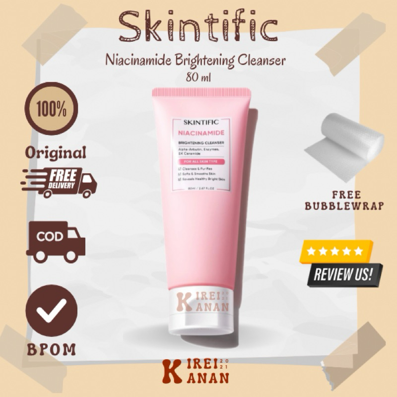 SKINTIFIC - Niacinamide Brightening Cleanser 80ml | Facial Wash